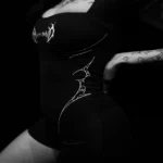 Breathedivinity Womens Void Tech™ Phantom Kiss One piece Bodysuit VOID BLACK 1.webp